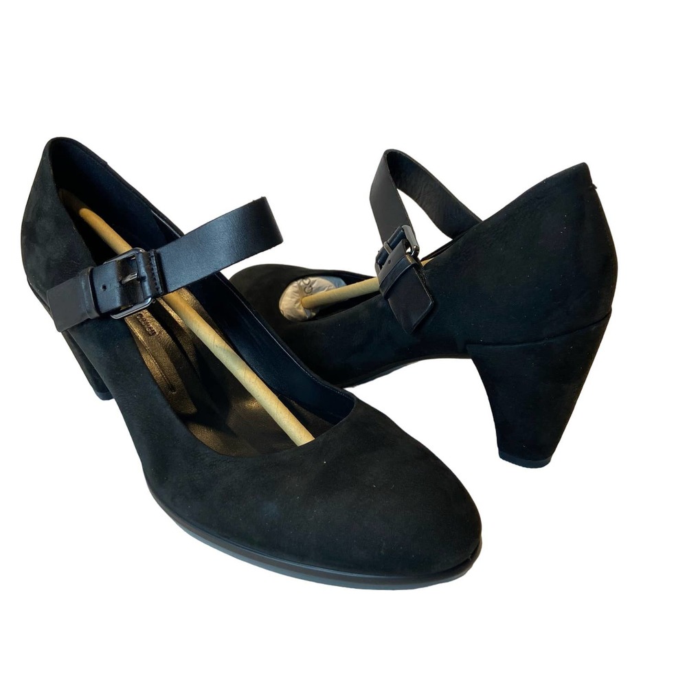 Ecco Black Heeled Shoes